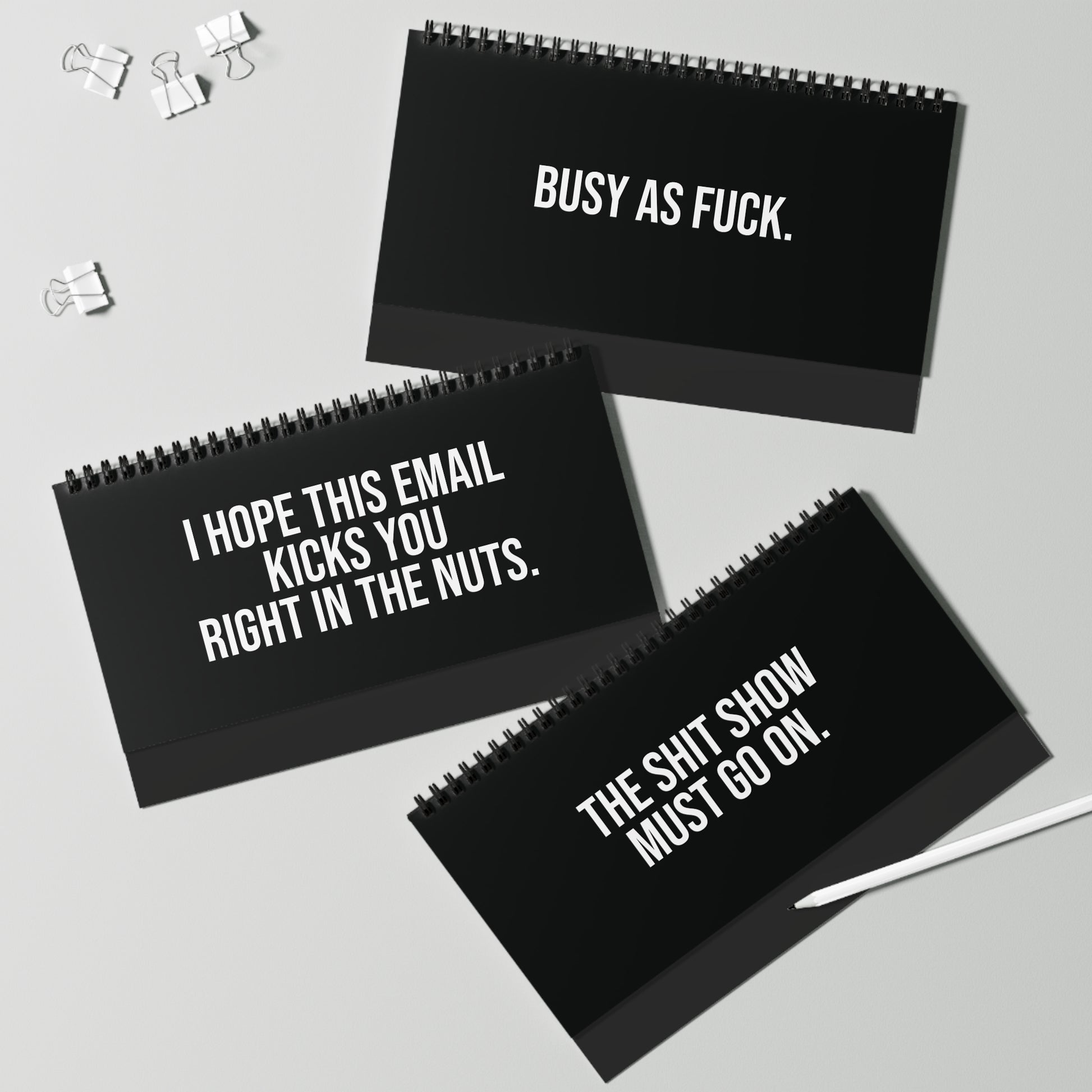 q4 close-up of desk flip sign – “Zero Filter Work Moods” series