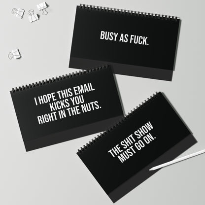 q4 close-up of desk flip sign – “Zero Filter Work Moods” series