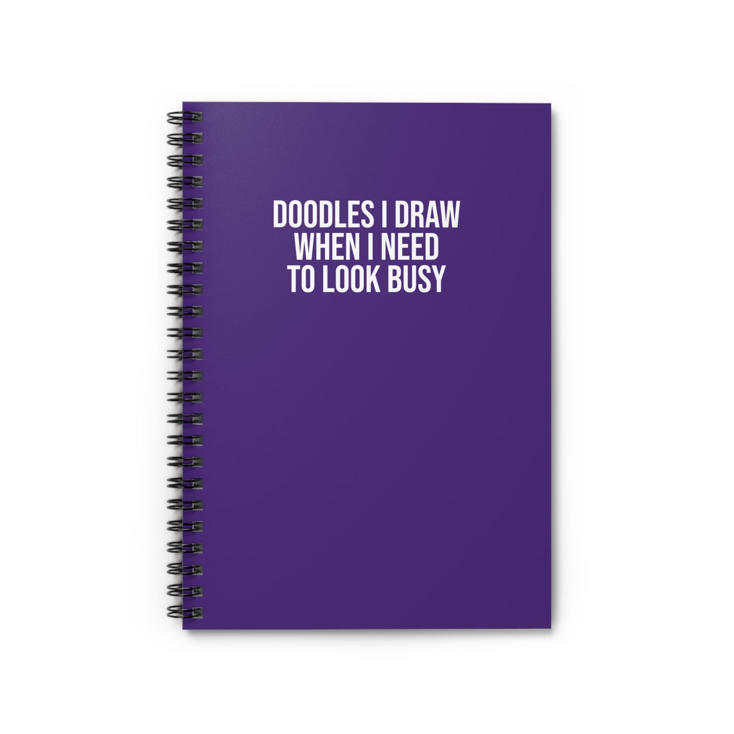 Purple snarky work notebook for bosses, coworkers, and work besties Doodles I Draw When I Need to Look Busy