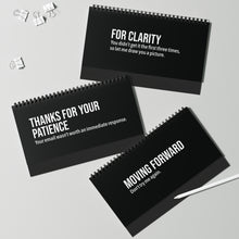 Sarcastic desk sign with email lingo translations Q1