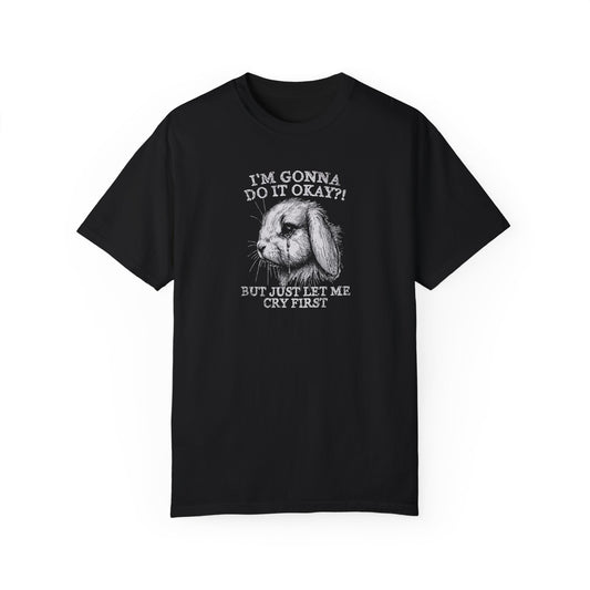 Funny office meme T-shirt in black – sarcastic work burnout tee for employees