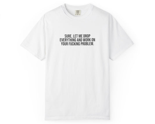 White t-shirt with 'Riverdown 941 Florida' text on a white background