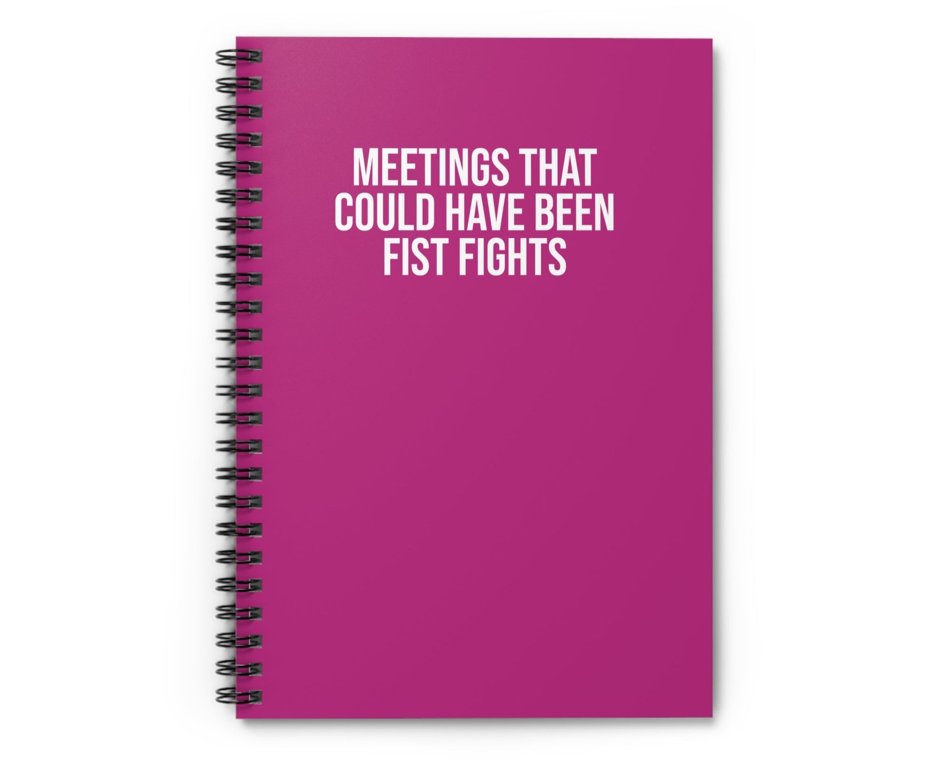 Pink funny notebook for office workers with sarcastic cover