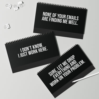 q3 “I’m on Mute for a Reason” desk flip sign