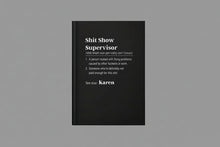 Black book with white text on a white background