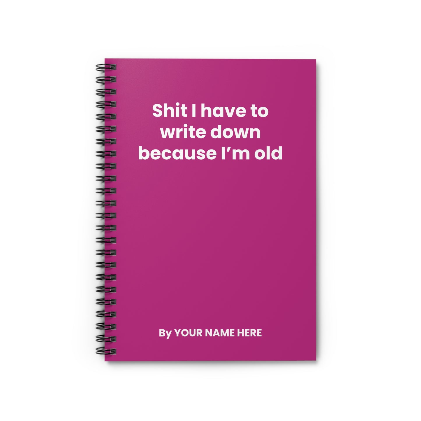 Pink office notebook for notes, to-do lists, and hilarious workplace sarcasm