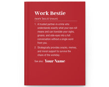 Personalized Work Bestie Definition Hardcover Journal