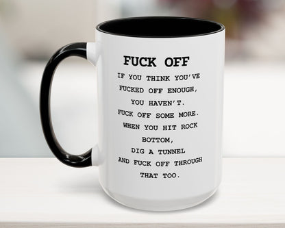 Mug with black interior and handle