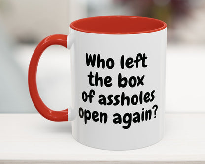 red mug with bold sarcastic quote for work