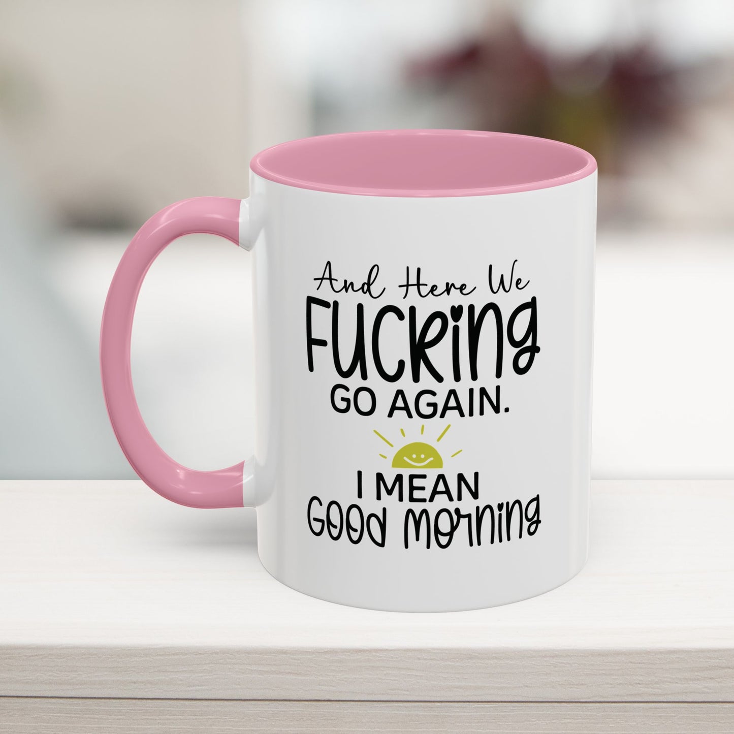 Pink 11oz sarcastic boss gift – humorous and colorful coffee mug for office workers