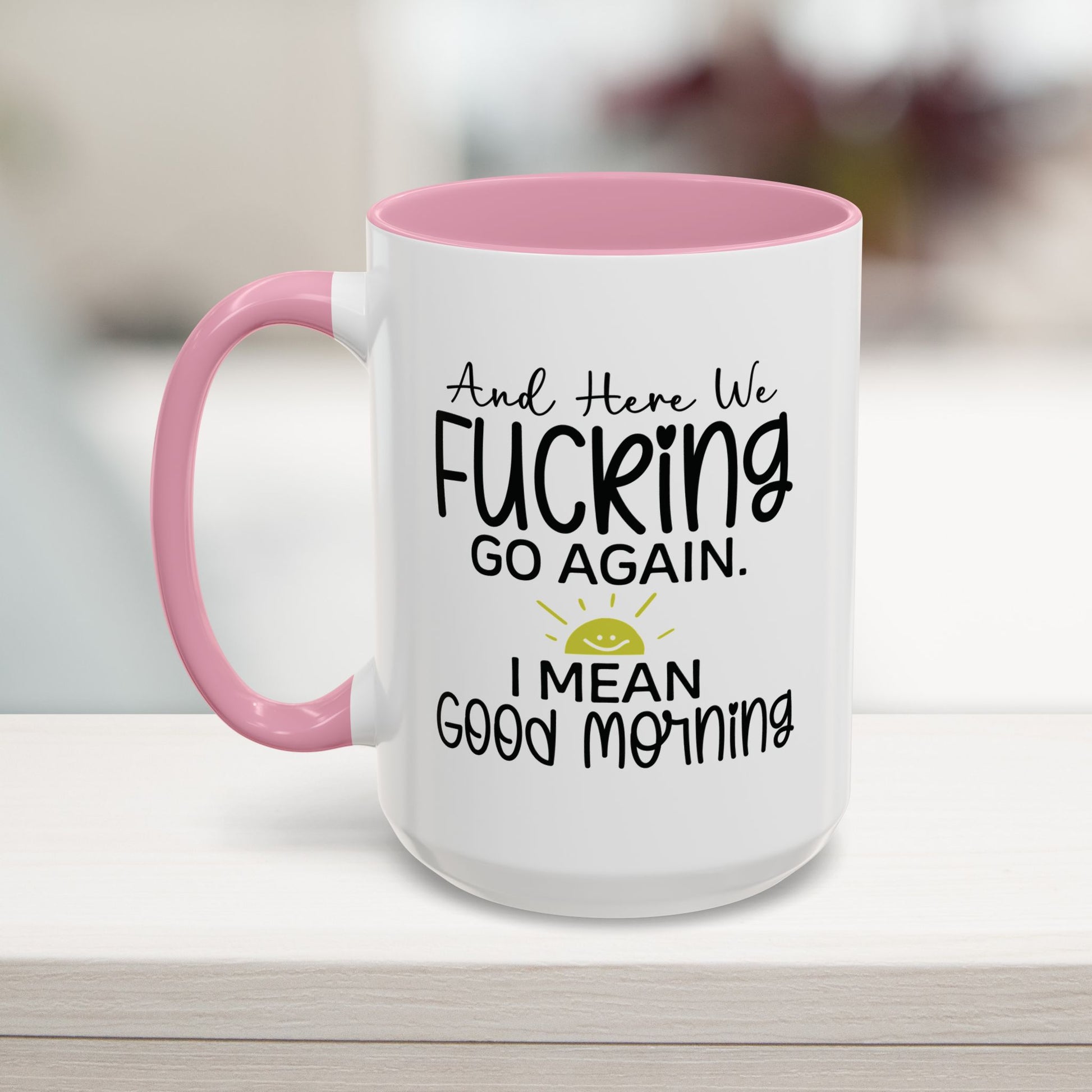 Pink 15oz office humor mug – sarcastic and funny gift for coworkers and bosses