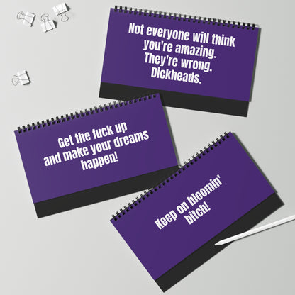 Desk sign panel Q1: ‘Straighten your f*cking crown’ confidence boost reminder