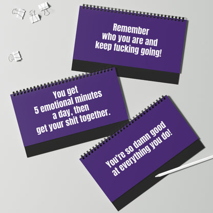 Desk sign panel Q4: ‘Straighten your f*cking crown’ confidence boost reminder