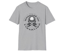 Gray t-shirt with text 