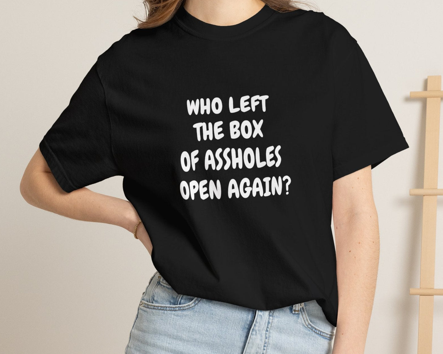 Who Left The Box Of Assholes Open Again? Unisex Cotton T-shirt