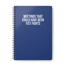 Dark blue office humor notebook, A5 wirobound