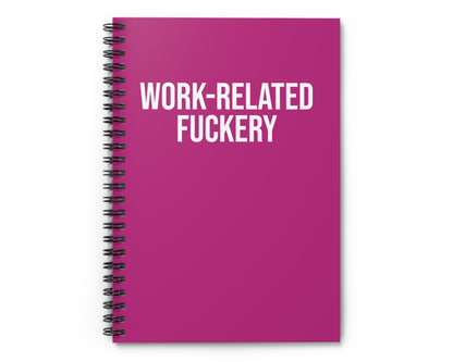 work related sweaty notebook